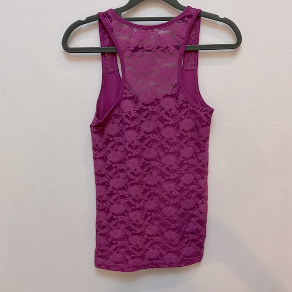 Lace Back Ribbed Tank - Picture 2 of 5